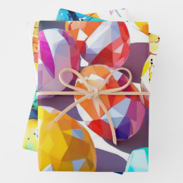 Abstrakt Eggshell Pastel Wrap Geschenkpapier Set