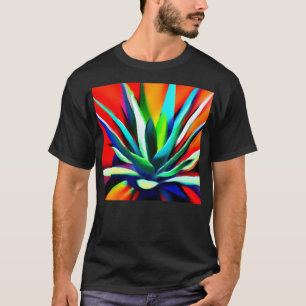Abstrakt eines farbenfrohen Agave T-Shirt