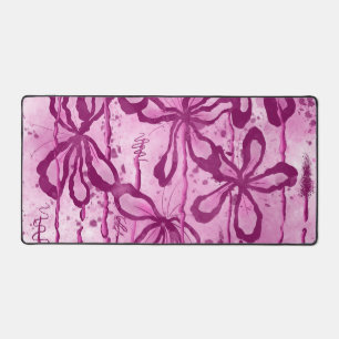 Abstrakt eingefärbte Blume rosa Schreibtischunterlage