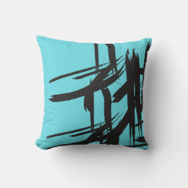 "Abstrakt Elegance" Aquamarines Blue Accent Pillow Kissen