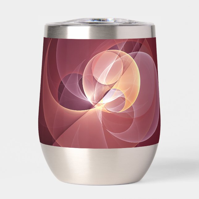 Abstrakt Elegante Modernes Wine Rotes Fraktal (Vorderseite)