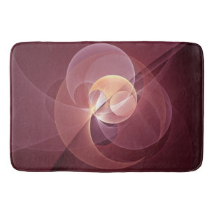 Abstrakt Elegante Modernes Wine Rotes Fraktal Badematte