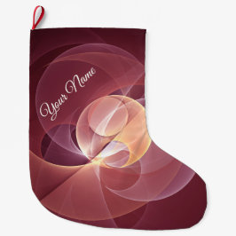 Abstrakt Elegante Modernes Wine Rotes Fraktal Großer Weihnachtsstrumpf