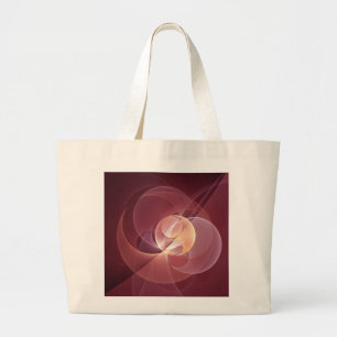 Abstrakt Elegante Modernes Wine Rotes Fraktal Jumbo Stoffbeutel