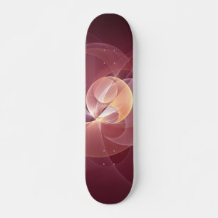 Abstrakt Elegante Modernes Wine Rotes Fraktal Skateboard