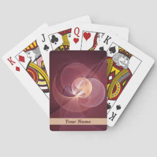 Abstrakt Elegante Modernes Wine Rotes Fraktal Spielkarten