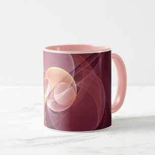 Abstrakt Elegante Modernes Wine Rotes Fraktal Tasse