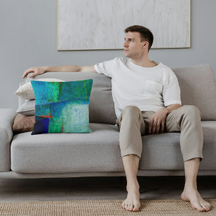 Abstrakt Elegantes gemischtes farbenfrohes Malmust Kissen