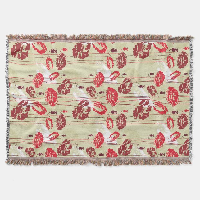 Abstrakt Eleganz Blumenmuster 2 Decke (Vorderseite)