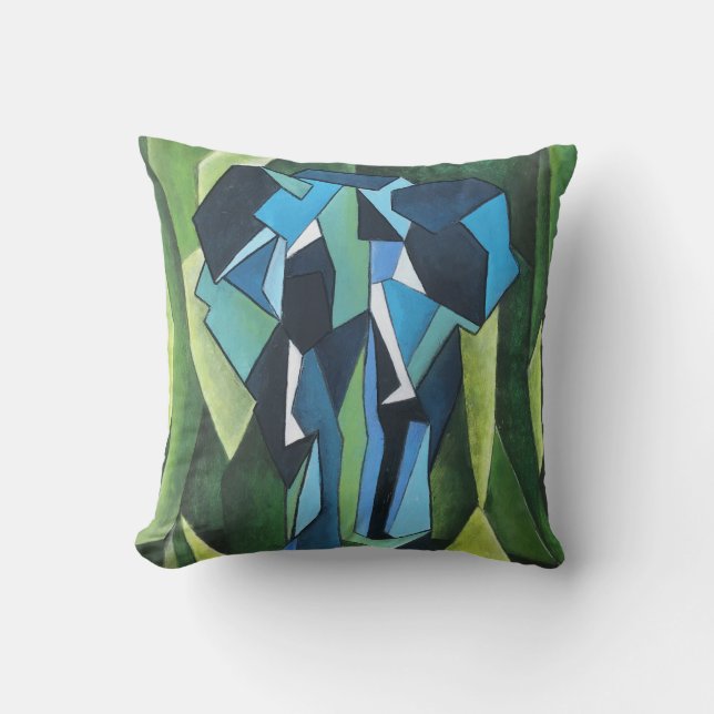 Abstrakt Elephant Cushion Kissen (Vorderseite)