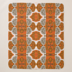 Abstrakt ethnisch: trendiger Vintage-Boho. Sherpadecke