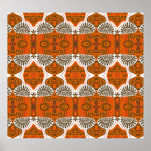 Abstrakt ethnisch: trendiger Vintager Boho. Poster