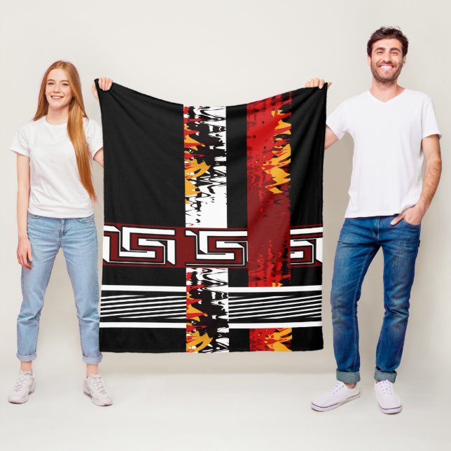 Abstrakt, ethnisch und kreativ fleecedecke (Beispiel)