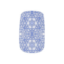 Abstrakt etwas blaue Hochzeitsnagel für Braut