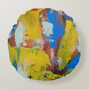 Abstrakt Expression Nr. 7 von Michael Moffa Rundes Kissen