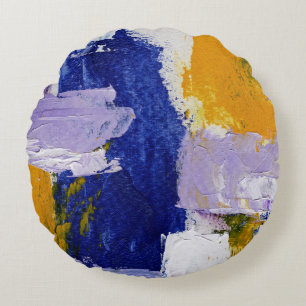 Abstrakt Expression Nr. 9 von Michael Moffa Rundes Kissen
