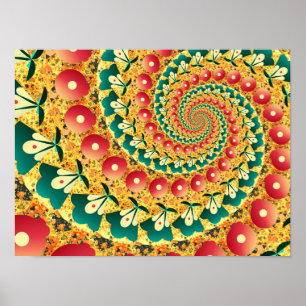 Abstrakt Fans Spirale Poster