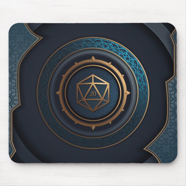 Abstrakt Fantasy D20 Dice Tabletop RPG Mousepad (Vorne)