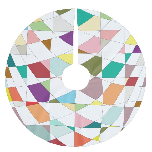 Abstrakt-Farbband Polyester Weihnachtsbaumdecke (Vorderseite)