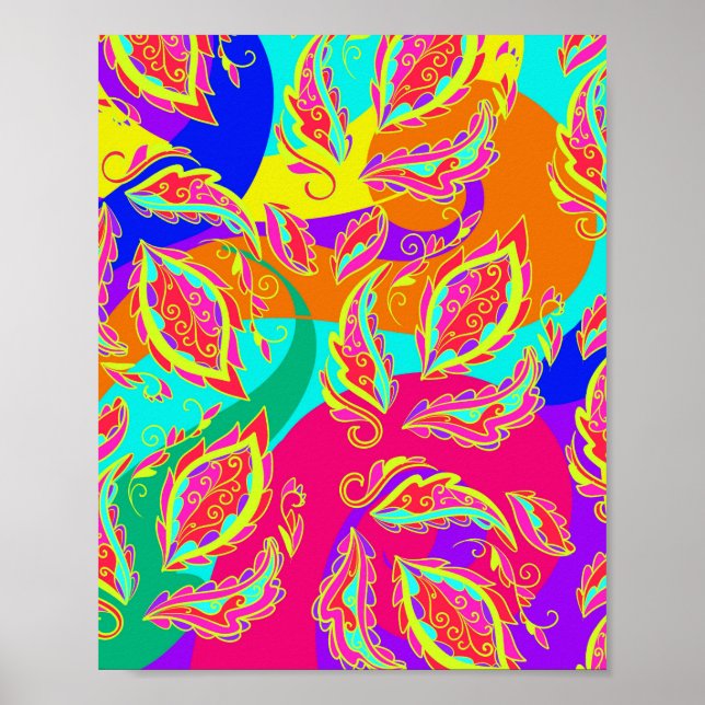abstrakt,Farbe,Muster,indisch,Mandala,rosa, Poster (Vorne)