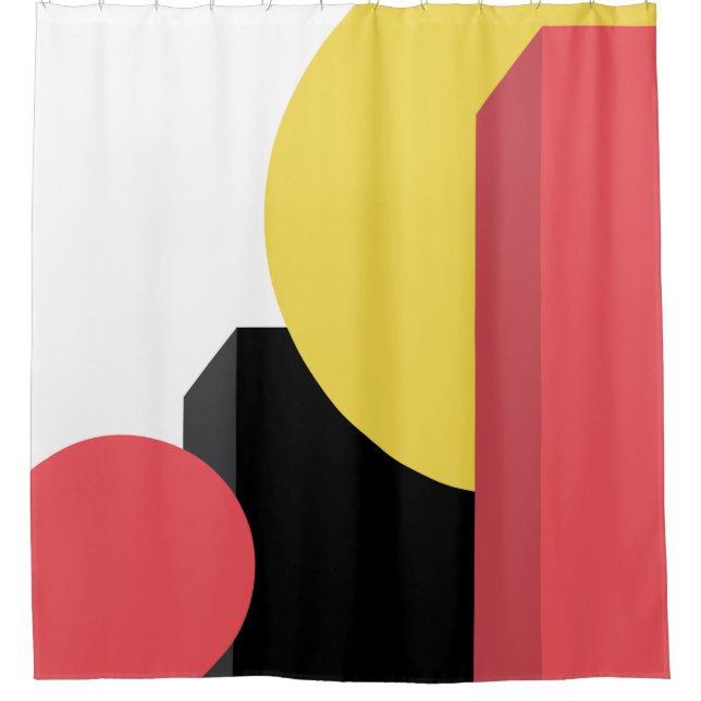 Abstrakt, farbenfroh, modern, einfach, lebendig duschvorhang (Vorderseite)