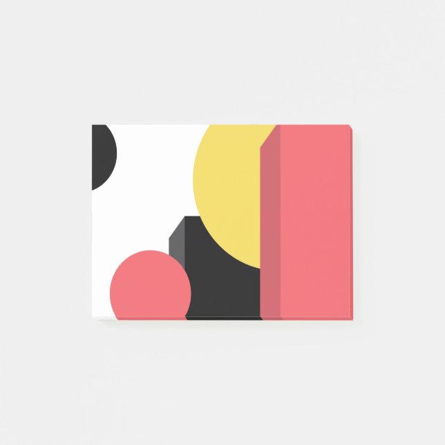 Abstrakt, farbenfroh, modern, einfach, lebendig post-it klebezettel (Vorderseite)