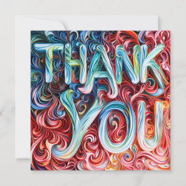 Abstrakt farbig dankeskarte