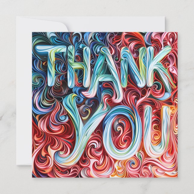 Abstrakt farbig dankeskarte (Vorderseite)