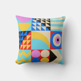 Abstrakt-farbig-modern geometrisch kissen