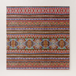 Abstrakt farbig: Nahtloser Musterhintergrund. Puzzle