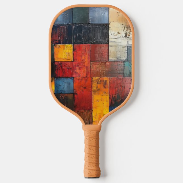 Abstrakt farbig pickleball schläger (Vorderseite)
