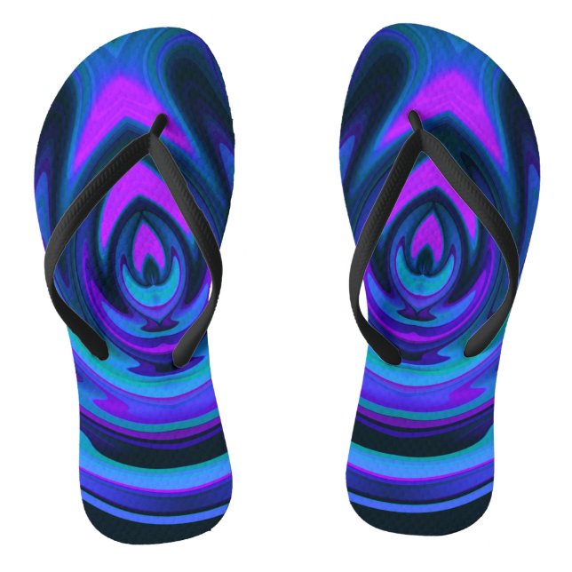 Abstrakt Flame 1 Flip Flops (Fußbett)