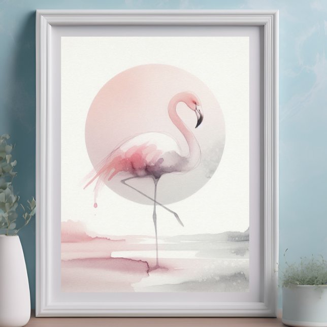 Abstrakt Flamingo Modern Trendy Zuhause Boho Poster (Von Creator hochgeladen)