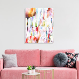 Abstrakt Flamingo Stretched Canvas Print Leinwanddruck