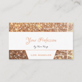 Abstrakt Flashy Gold Glitzer Glam Bling mit Foto Visitenkarte