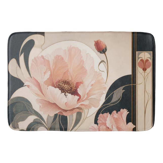 "Abstrakt Floral" Badematte (Vorderseite)