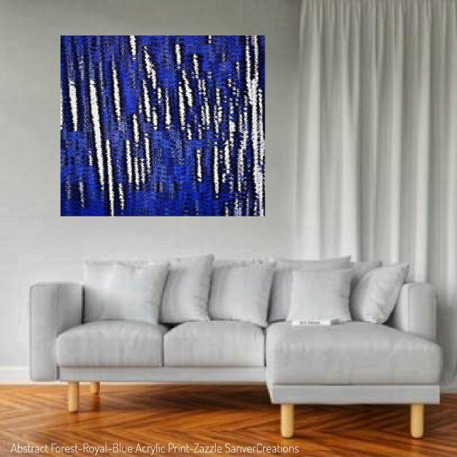 Abstrakt Forest Royal-Blue Leinwanddruck (Von Creator hochgeladen)