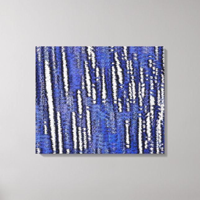 Abstrakt Forest Royal-Blue Leinwanddruck (Vorderseite)