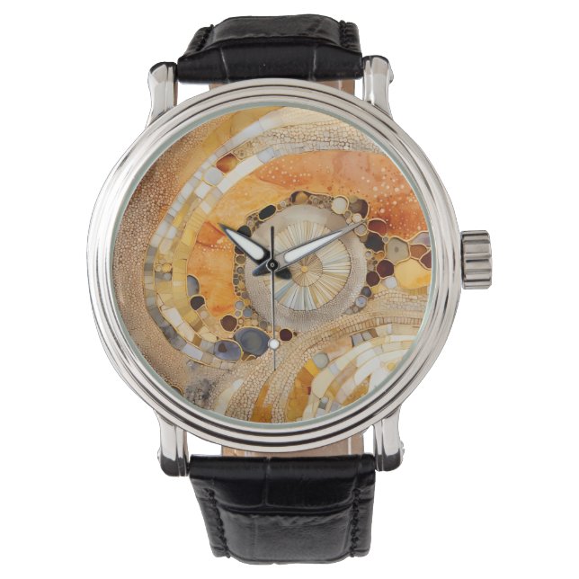Abstrakt Fossil Watch Armbanduhr (Vorderseite)