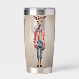 Abstrakt Funky Male Giraffe Thermobecher
