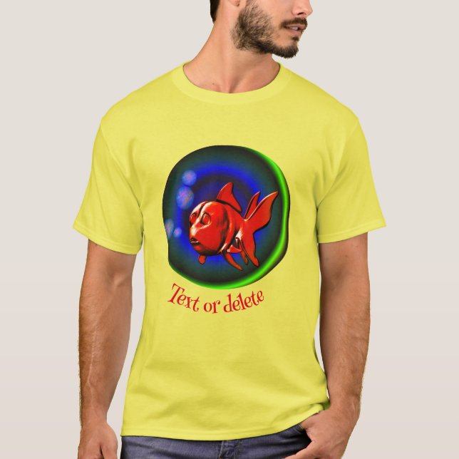 Abstrakt Funny Red Goldfish Personalisiert T-Shirt (Vorderseite)