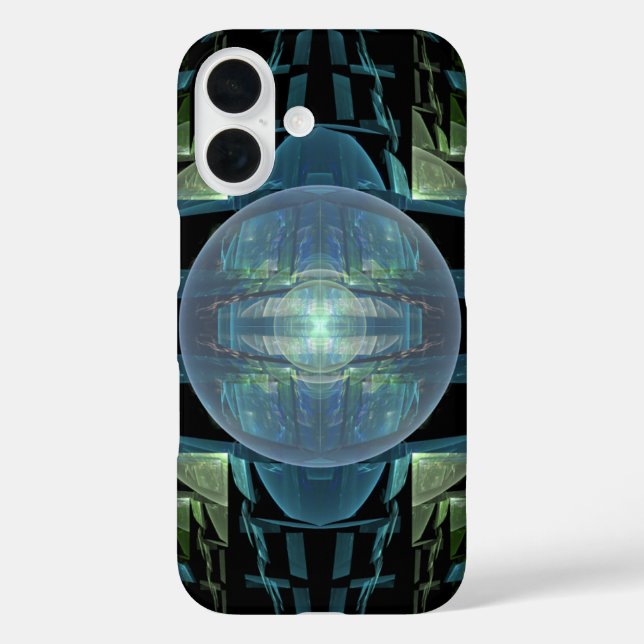 Abstrakt Futuristic Blue Sphere District 13 Case-Mate iPhone Hülle (Rückseite)