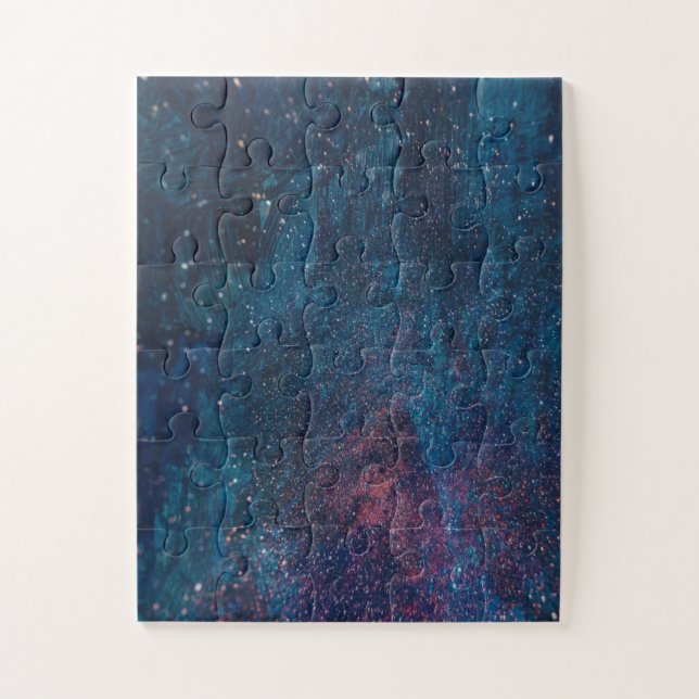 Abstrakt Galaxy Glitzer Paint Pattern Puzzle (Vertikal)