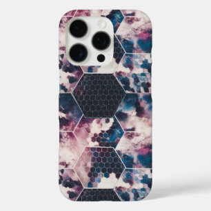 Abstrakt Galaxy Hexagon iPhone 16 Pro Fall Hülle