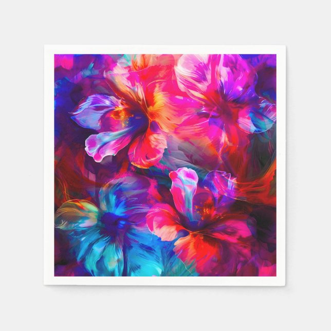Abstrakt Garden Bloom Serviette (Vorderseite)