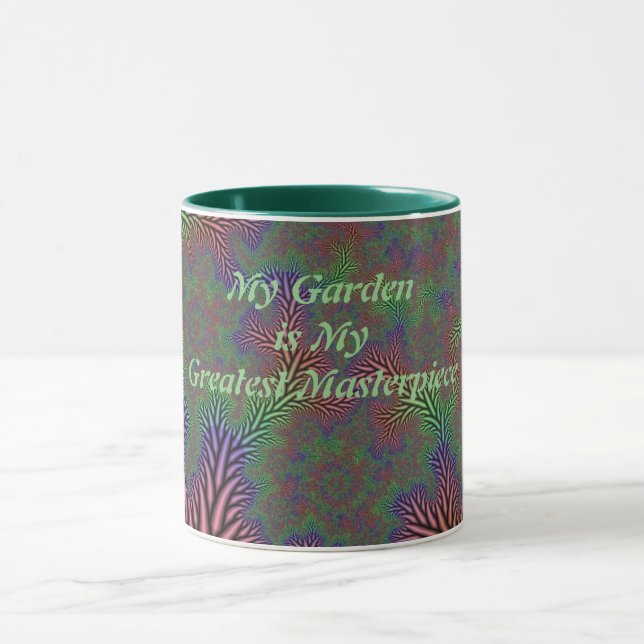 Abstrakt-Gartenmeisterwerk Tasse (Zentrum)