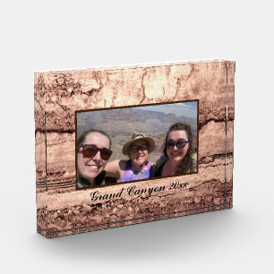 abstrakt gebrannter Siena-Marmor-Granit personalis Fotoblock