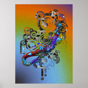 abstrakt Gecko Poster