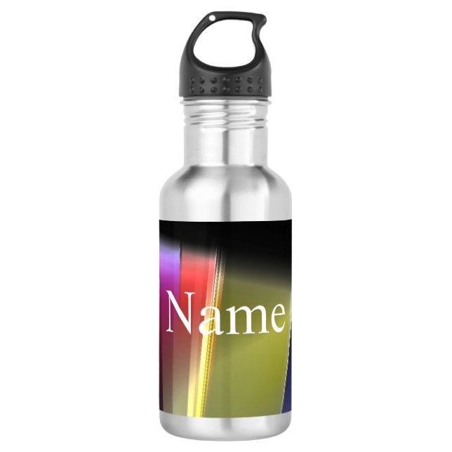 ABSTRAKT gefärbt PERSONALISIERT Edelstahlflasche (Vorderseite)