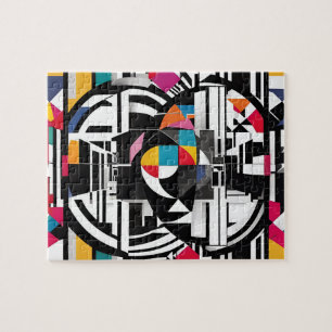 Abstrakt gefärbte moderne Chaos-Intrige Puzzle